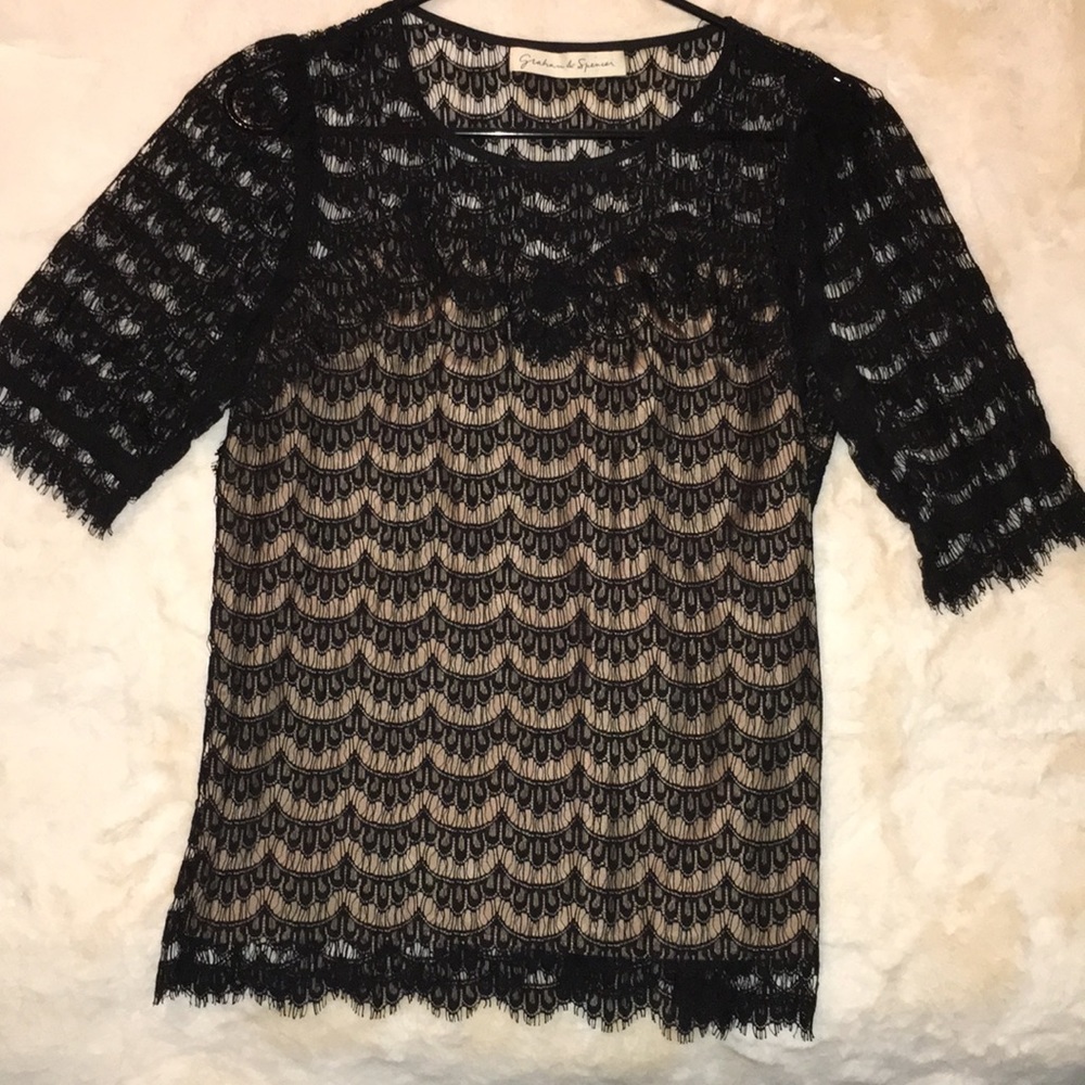 Black lace top Size S